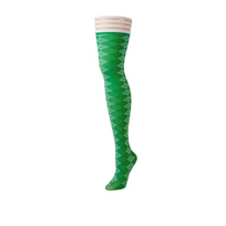 Kix'ies Par 4 Thigh-High Stockings Žalias Argyle Size A