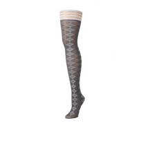 Kix'ies Par 4 Thigh-High Stockings Pilkas Argyle Size B