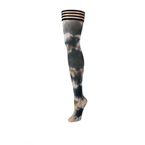 Kix'ies MacKenzie Thigh-High Stockings A Juodas Tie-Dye No-Slip Grip