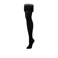 Kix'ies Keila Thigh Highs B Juodas - No-Slip Ballet Style Stockings
