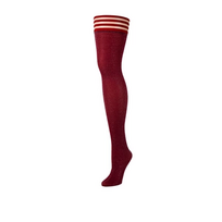 Kix'ies Holly Thigh-High Stockings B Raudona Argyle Pattern Comfort Fit