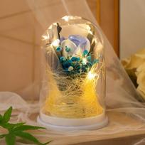 LED Švytėjimas Amžina Gėlė Stiklinis Gaubtas Gimtadienio Dovana Mergaitei Motinos Diena Valentino Diena Mokytojo Diena Imituota Rožė flower+gift bag