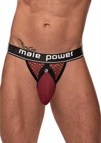 Male Power Cock Pit Net Jock S/M - Burgundy Comfort System