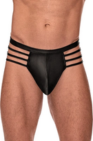 Male Power Cage Matte Thong L/XL Juodas - Strappy Comfort Design