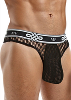 Male Power Lo Rise Thong S/M Juodas - Low-Cut Waistband Comfort Fit