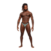 Male Power Magnificence Micro V Thong L/XL Jade - Decorative Details