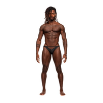 Male Power Magnificence Micro V Thong S/M Juodas - Designer Cut-Out Waistband