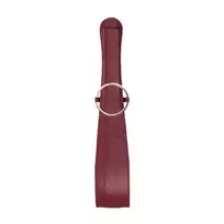 Ouch By Shots Ouch Halo Belt Flogger - Elegant Leather Look, Gold Accents