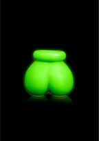 Ouch By Shots Ouch! Glow in the Dark Ball Gag Adjustable Neon Žalias Priedas