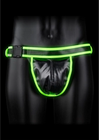 Ouch By Shots Ouch! Jockstrap with Buckle S/M - Glow in the Dark, Adjustable Fit