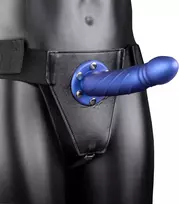 Ouch By Shots Ouch! Twisted Hollow Strap-On 20 cm - Adjustable Intimate Harness, Juodas