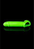 Ouch By Shots Ouch! Glow in the Dark Flexible Sheath - Stretchable Neon Žalias
