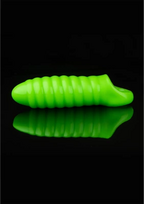 Ouch By Shots Ouch! Swirl Thick Stretchy Intimate Sheath Glow in the Dark, Žalias
