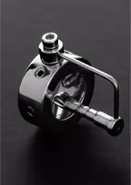 Steel By Shots Shots Spike Steel Glans Ring with Plug 25mm - Adjustable Spiked Design