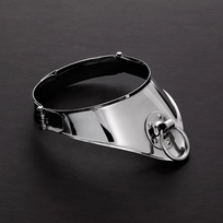 Steel By Shots Mystim Cleopatra Stainless Steel Collar with Decorative Ring 34 cm