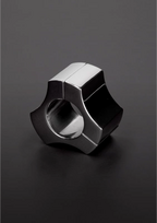 Steel By Shots Ouch! Deluxe Magnetic Stainless Steel Ball Stretcher - 36 mm, Sidabrinis