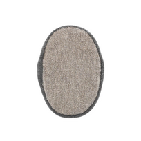 Touche By Shots Touche Oval Bath Sponge Flax & Hemp Charcoal Double-Sided Scrubber