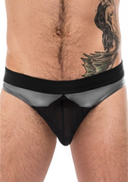 Male Power Iron Clad Thong S/M Juodas Mesh Comfort Waistband