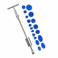 19pcs/set Auto Repair Tool Car Repair Dent Puller Kit 2 in 1 Slide Hammer Reverse Hammer Glue Tabs Suction Cups T-rod puller