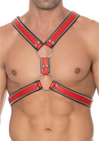 Ouch By Shots Z Series Scottish Adjustable Leather Harness L/XL with Steel Details
