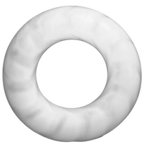 Doc Johnson Rock Solid Fat Tire Wide Silicone Ring with Textured Surface Juodas