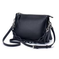 Natūralios odos moteriška rankinė Didelės talpos Vieno peties Crossbody rankinė Viršutinio sluoksnio karvės odos Moteriška Premium Išskirtinė rankinė juoda