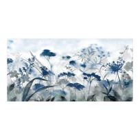 Inky Indigo Canvas Wall Art -Pictures Painting Prints Decorations Flower Garden Artwork Wall Art Decor Aesthetic for Bedroom Living Room Bathroom 50x100cm