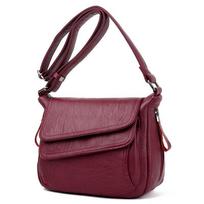 Vasaros nauja minkšta odinė prabangi moteriška rankinė Crossbody Bag Moteriška madinga, didelės talpos, vieno peties rankinė bordinė
