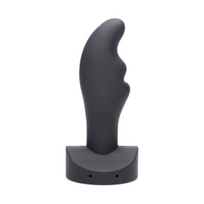 Xr Brands Zeus Electro Zinger Ribbed Silicone E-Stim Plug - Conductive, Medium