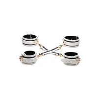 Xr Brands Kink Glow in the Dark Bondage Set with Cuffs, Blindfold & Paddle