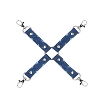 Ouch By Shots OUCH! Denim 4-Way Hogtie Cross Restraint - Heavy-Duty Adjustable 25cm