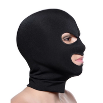 XR Brands Spandex Face Mask with Eye and Mouth Openings - Juodas Universal Fit
