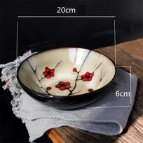 Japanese style bowl hand-painted plum blossom ceramic tableware Noodle Soup bowl Creative noodle ramen large bowl ramen
