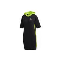 Adidas Neo W Radio W Dress Printed Color Block Hooded Short Sleeve Dress Women Dresses Black FU3581 M