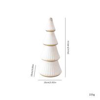 Christmas Tree Wooden Ornaments, Christmas Indoor Tabletop Window Decorations, Golden Christmas Tree Decorations One Size