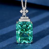 Raw Jewelry Set Bird'S Nest Chepala Green Vintage Temperament Pendant Necklace Main Stone 15 * 20