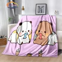 Animacinis spaudinys Meškinas ir Pa pledas Mielas Bubu Dudu serija šiltas flanelis minkštas patogus namų lovos#(14) 75X95CM