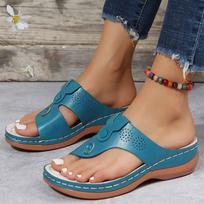 Moteriški sandalai Ortopediniai pleištiniai kulnai Vasariniai sandalai Šlepetės Batai moterims Sandalai su kulnais Paplūdimio šlepetės Zapatos Mujer 2024 35 mėlyna