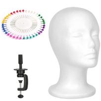 Female Foam Mannequin Head Stand Foam Wigs Head Model and Display Hair Manikin Head Model for Hair Salons 1 balta