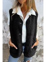 2024 Autumn/Winter Lambswool Fleece Button Vest XL