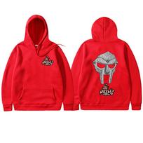 Rapper Mf Doom Madvillain Metal Mask Face Double Sided Print Hoodie Male Oversized Pullover Men's Hip Hop Rap Vintage Hoodies S