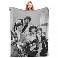 Warm Soft Blankets Camping J-John Lennons Bedding Throws Music Tour Flannel Bedspread Couch Chair Colorful Sofa Bed Cover 30x40in gray