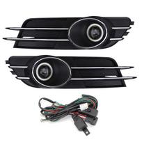 Car Front Bumper Foglight Grille Fog Light Lamp Set for A6 C7 2011‑2015