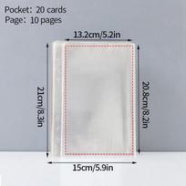 A5 Inner Page Photocard Binder Multi-Pockets Kpop Photocards Sleeves Photo Album Page Idol Photo Cards Protector Collect Book