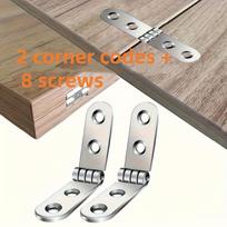 Heavy-Duty 90° Foldable Desk Hinges Kit, Wall-Mounted Space-Saver for Workbench/Kitchen/RV. Rust-Resistant, Easy Install. sidabras