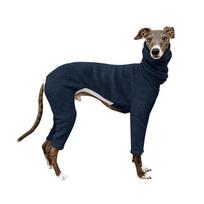 Large Dog Winter Clothes Jackets 4-Leg Fleece Thermal Dog Coat Greyhound Whipple Dog Jumpsuit Medium Dog High Collar Warm Outfit XS（old）