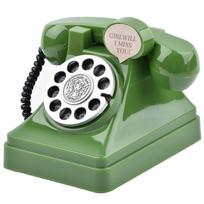 Retro telefono taupyklė Plastikinė monetų taupymo dėžutė Mielas pinigų indelis Vaikams Style 2-Green black