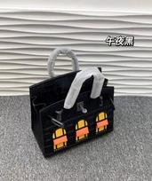 2026 New Palm Pattern With Crocodile Leather Combo Color Small House Platinum Bag Fashion Handheld Diagonal Cross Women's 20CM