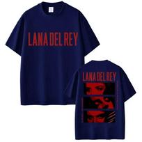 Singer Lana Del Rey Graphic T Shirt Men Women Fashion Hip Hop 90s Vintage Oversized Cotton Casual Tee Y2K Streetwear Top S