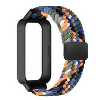 Braided Strap+PC Case for Xiaomi mi band 9 8 active accessories sports magnetic Nyon bracelet correa+Cover for Redmi band 3 2 For Redmi band 3